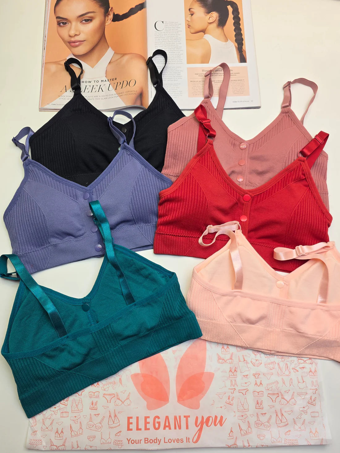 (28-36)Front Button Style Comfy Bra